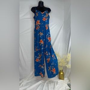 skies are Blue Jumpsuit size SP new with out a tag blue orange floral printing